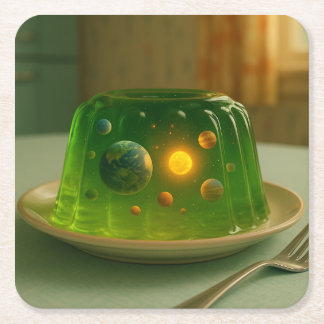 Galaxy in MCM Jell-O Mould Square Paper Coaster