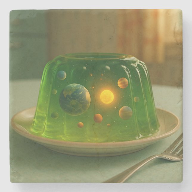 Galaxy in MCM Jell-O Mould Stone Coaster (Front)