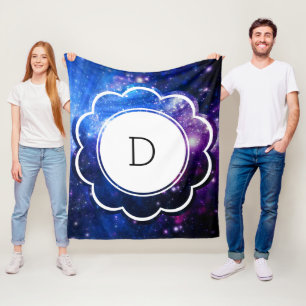 Galaxy Initial Fleece Blanket
