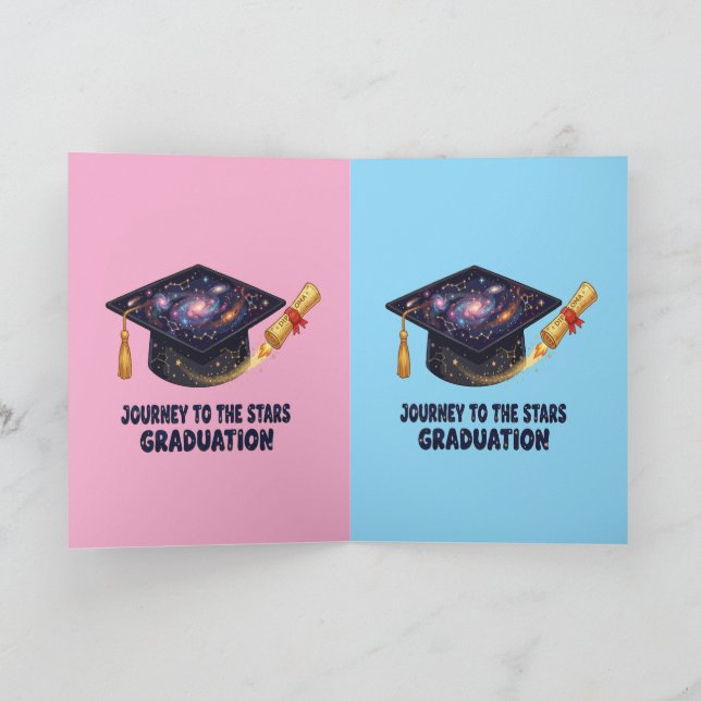 Galaxy Journey Graduation 2026 Retro Cap Card (Inside)