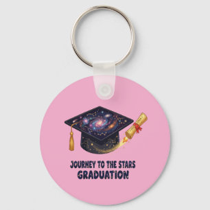 Galaxy Journey Graduation 2026 Retro Cap Keychain