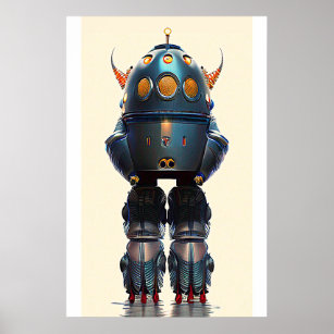 Galaxy King Robot B-21 Wombott Poster