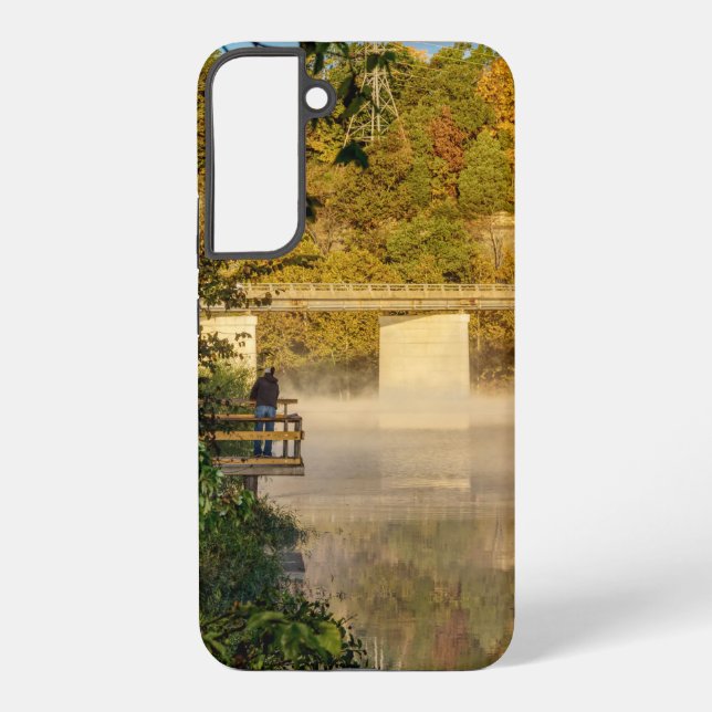 Galaxy Lac Springfield Automne Pêche Samsung Coque (Verso)