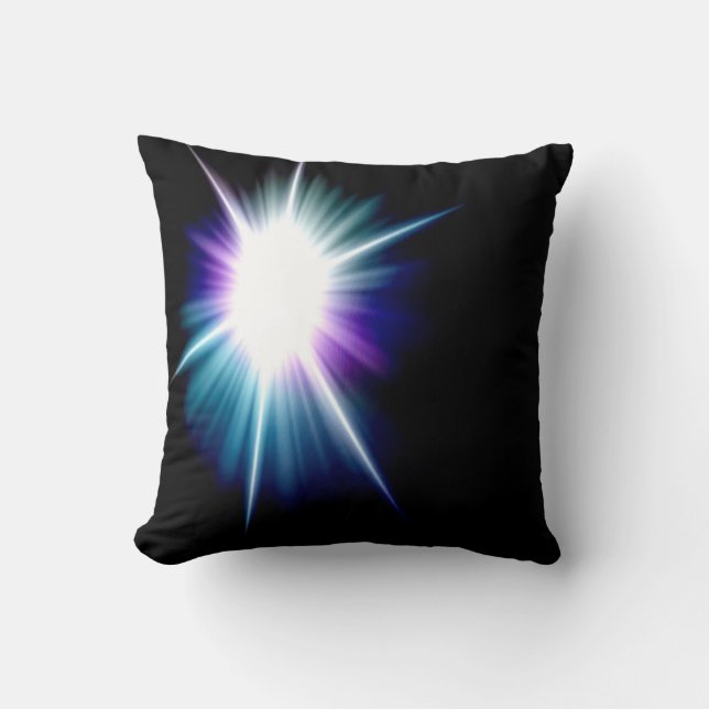 Galaxy light abstract art 3 throw pillow (Front)