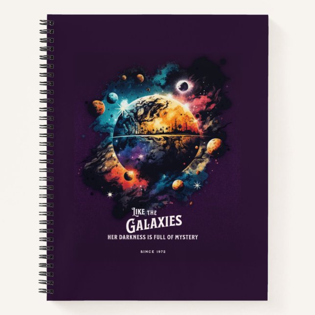Galaxy Livre de notes moderne (Devant)