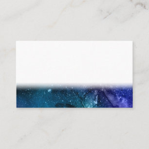 Galaxy Lovers Starry Space Blue Sky White Sparkles Loyalty Card