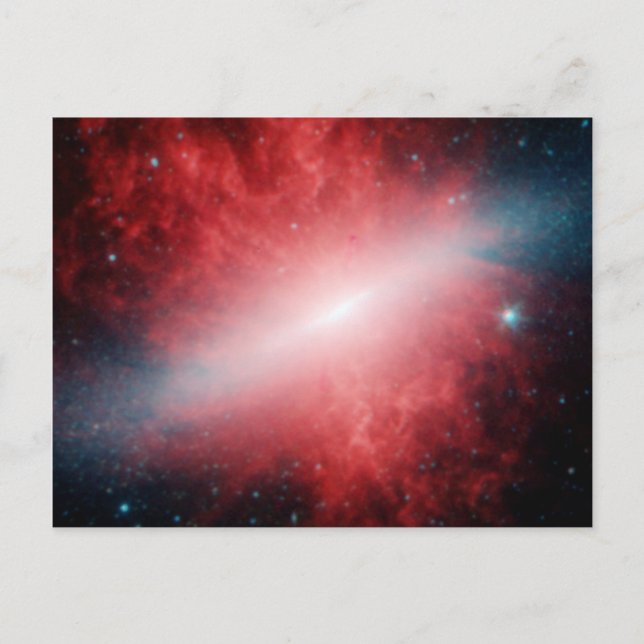 Galaxy M82 Infrared Spitzer Telescope Postcard (Front)