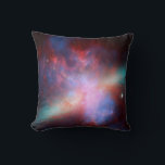 Galaxy M82 Throw Pillow<br><div class="desc">This image shows a stunning view of a Starburst galaxy produced by space telescopes. M82 is a galaxy about 12 million light years from Earth that is undergoing a burst of star formation. X-rays from Chandra (blue) show gas being blasted away from the galaxy's disc as a bounty of stars...</div>