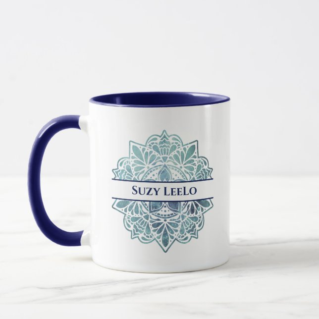 Galaxy Mandala Personalized Name Mug (Left)