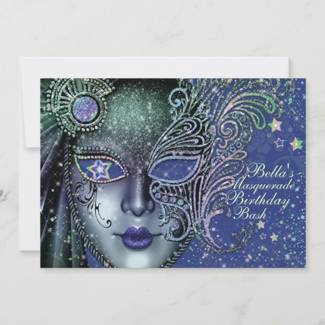 Galaxy Masquerade Invitation d'anniversaire (Devant)