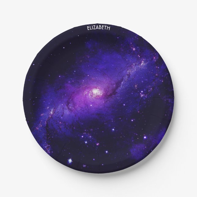 Galaxy Milky Way Galaxy Astronomy Science Paper Plate (Front)