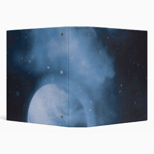 Galaxy Moon & Planets Outer Space Pattern Binder