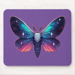 Galaxy Moth - Cosmic Space Themed Fantasy Mouse Pad