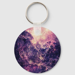 Galaxy Mountains Keychain