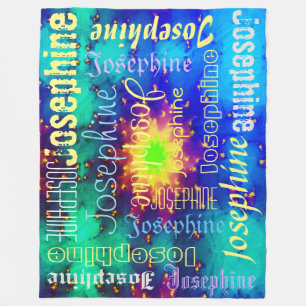 Galaxy Name Sunburst Supernova Tie-dye Fleece Blanket