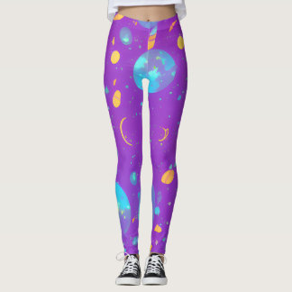 Galaxy nebula art leggings
