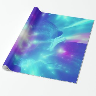 Galaxy nebula art wrapping paper