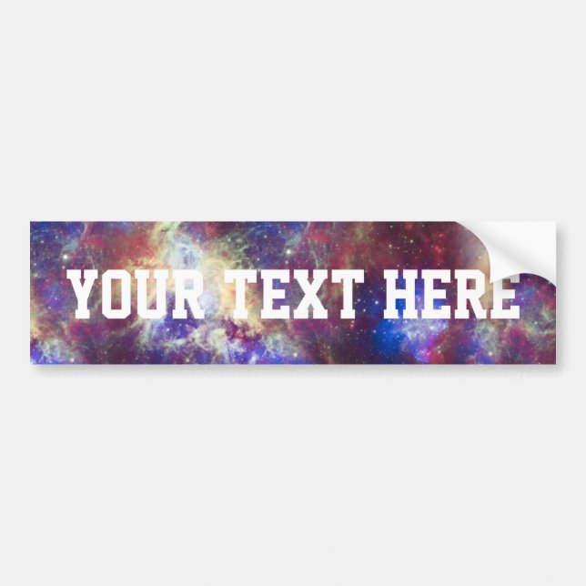 Galaxy Nebula Personalized Astronomy Space Bumper Sticker (Front)