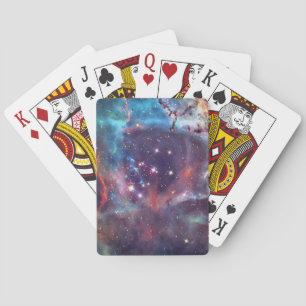 Galaxy Nebula space image. Playing Cards