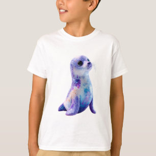 Galaxy Nebula Space Seal Kids T-Shirt