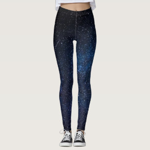 Galaxy Nebula Yoga Pants Space Blue