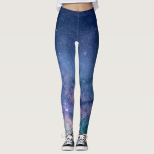 Galaxy Nebula Yoga Pants Space Blue