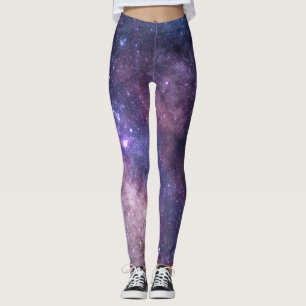 Galaxy Nebula Yoga Pants Space Purple