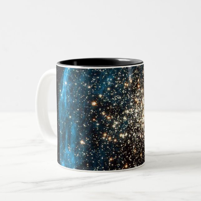 Galaxy NGC 1850 Star Clusters Magellanic Cloud  Two-Tone Coffee Mug (Front Left)