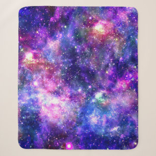 Galaxy Night Print Cosmic Design Sherpa Blanket
