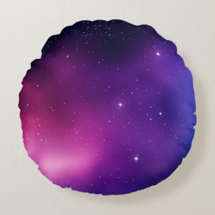 Galaxy Night Sky Nebula Pattern Stars Astronomy Round Pillow