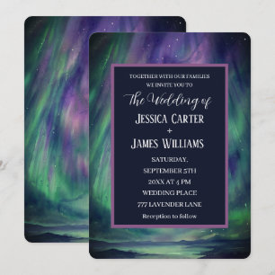 Galaxy Northern Lights Outer Celestial Stars Invitation