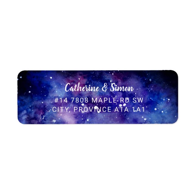 GALAXY nuit ciel étoiles aquarelle élégante peintu (Devant)