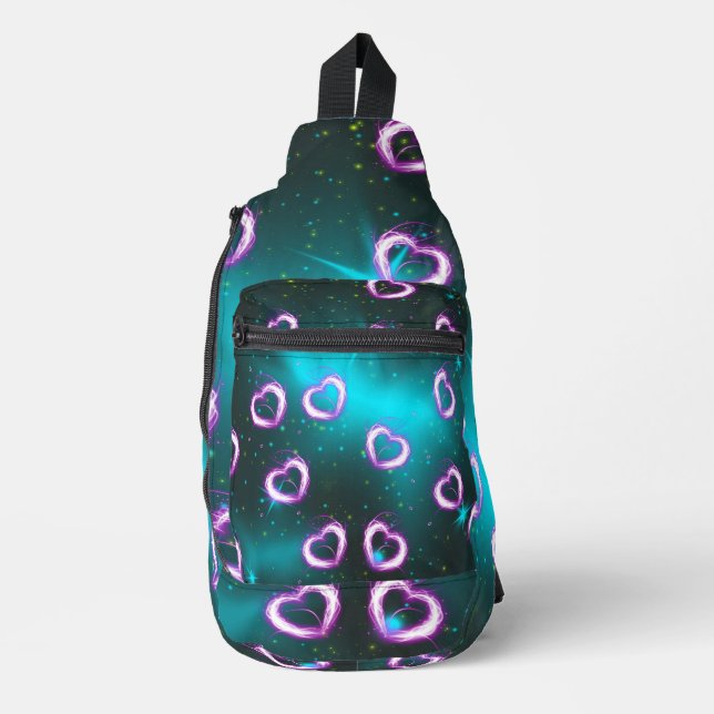 Galaxy of heart sling bag (Front)