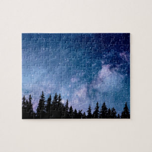 Galaxy of Twinkling Stars in Colorful Night Sky Jigsaw Puzzle