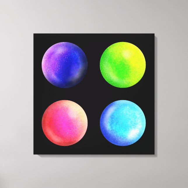 Galaxy Orb Quartet - Square Canvas Print (Front)