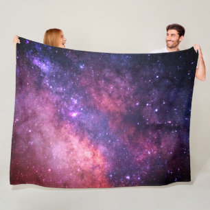 Galaxy Outer Space Planets Stars Sky Universe Fleece Blanket