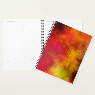 Galaxy Paint Splatter effect yellow orange pink Planner