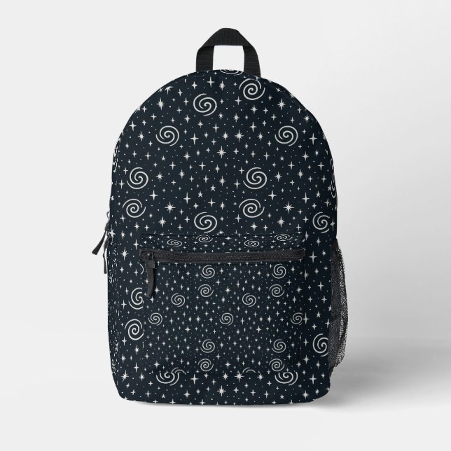Galaxy pattern printed backpack (Front)