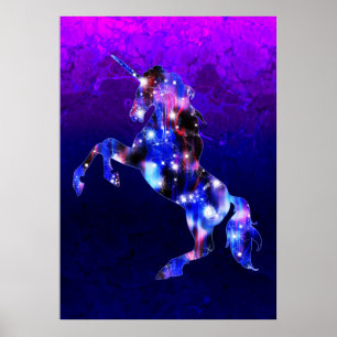 Galaxy pink beautiful unicorn sparkly image poster
