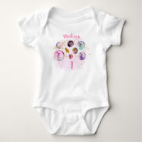 Galaxy Pink Gold Girl Outer Space First Birthday
