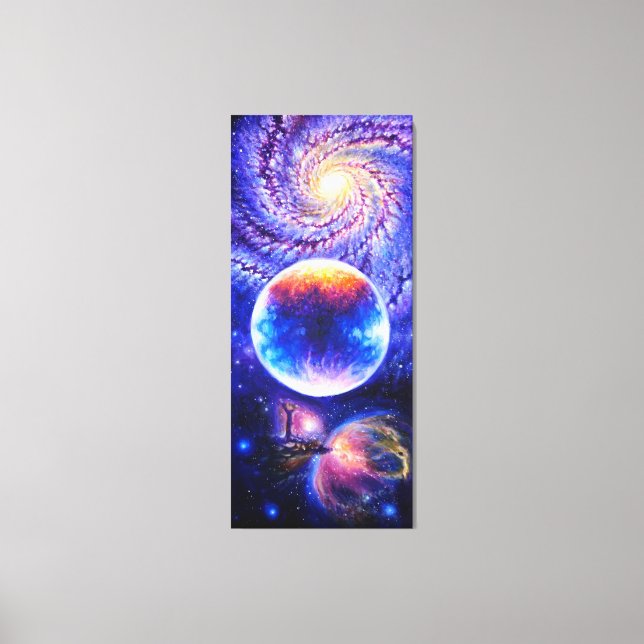 Galaxy planet and nebula canvas print (Front)