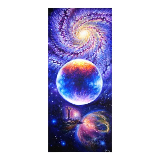 Galaxy planet and nebula  photo print (Front)