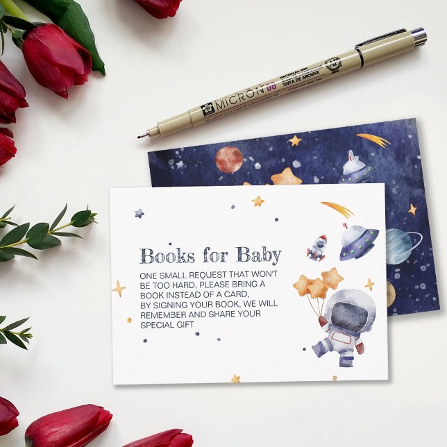 Galaxy Planet Baby Shower Book Request Enclosure Card (Galaxy Planet Baby Shower Book Request Enclosure Card)