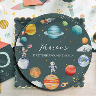Galaxy Planets First Trip Around Sun Plate