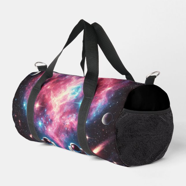 Galaxy Print Duffle Bag (Right Corner)