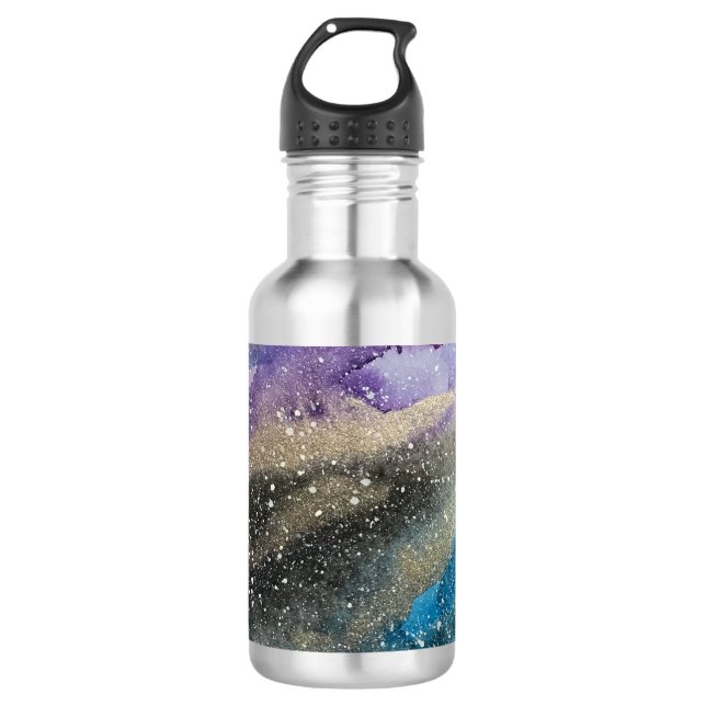 Galaxy Print Outer Space Watercolor Bottle (Front)