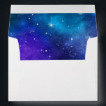 Galaxy Return Address Purple Blue Bar Bat Mitzvah Envelope<br><div class="desc">Elegant, modern galaxy return address bar mitzvah envelopes with an optional Star of David that can be easily personalized by you! This unique pre addressed back flap envelope template works perfectly for a cool universe space party theme for bat mitzvahs, birthday parties and other out of this world celebrations. The...</div>