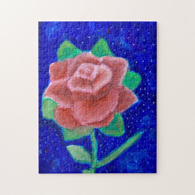 Galaxy Rose Watercolor Puzzle (Vertical)