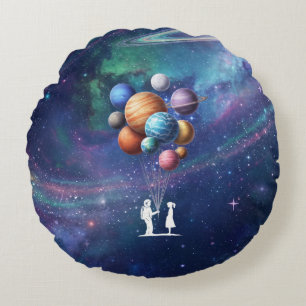 Galaxy Round Pillow