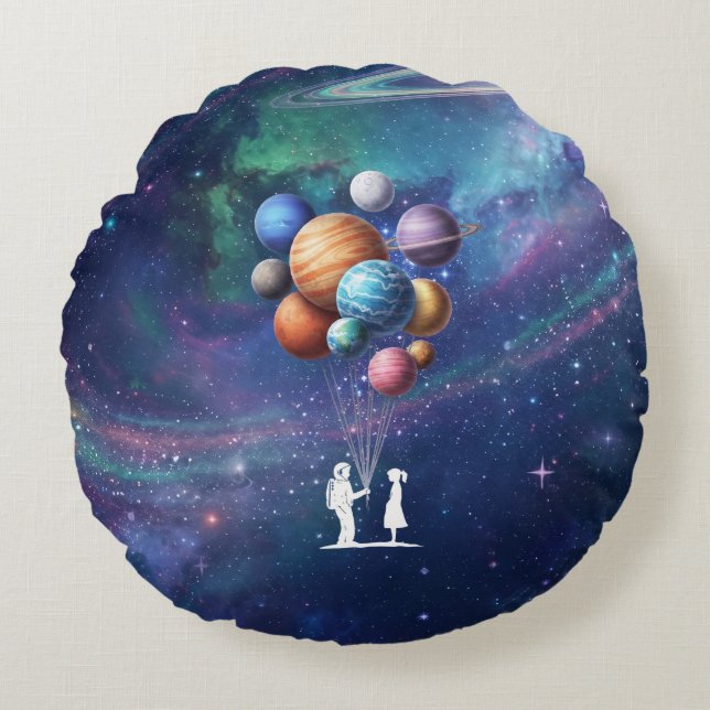 Galaxy Round Pillow (Front)
